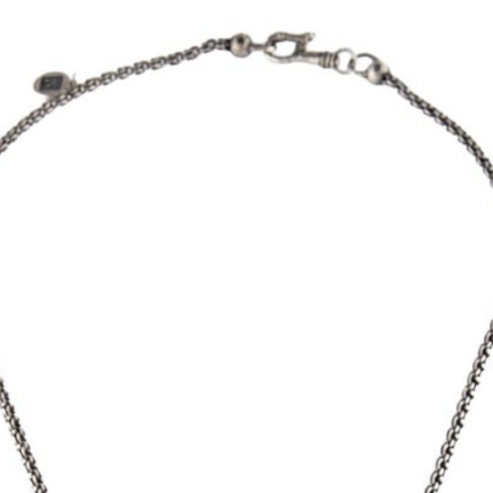 JOHN VARVATOS STERLING SILVER 925 DIAMOND DAGGER PENDANT NECKLACE - Picture 8 of 8
